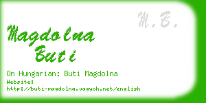 magdolna buti business card